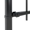 vidaXL Garden Fence with Spear Top Steel 714.5x100 cm Black
