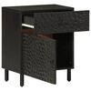 vidaXL Bedside Cabinet Black 50x33x60 cm Solid Wood Mango