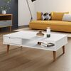 vidaXL Coffee Table MOLDE White 100x55x31 cm Solid Wood Pine