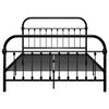 vidaXL Bed Frame without Mattress with Headboard Black 140x200 cm Metal