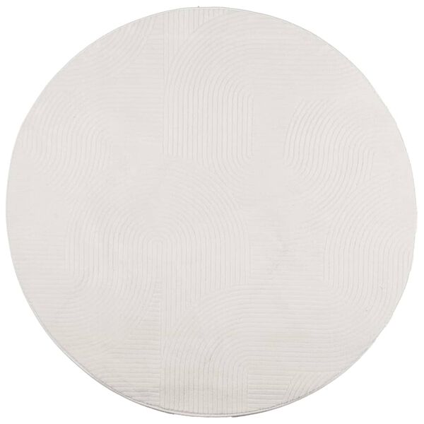 vidaXL Rug IZA Short Pile Scandinavian Look Cream &Oslash; 80 cm