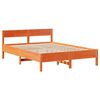 vidaXL Bed Frame without Mattress Wax Brown 140x190 cm Solid Wood Pine