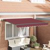 vidaXL Retractable Awning Manual Burgundy 300 x 200 cm Fabric