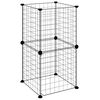 vidaXL 8-Panel Pet Cage with Door Black 35x35 cm Steel
