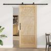 vidaXL Sliding Door ORKDAL Brown 83 x 202 cm Solid Pine Wood