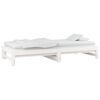 vidaXL Pull-out Day Bed without Mattress White 2x(80x200) cm