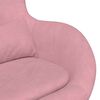 vidaXL Egg Chair with Footstool Pink 63 x 73 x 90 cm Velvet