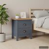 vidaXL Bedside Cabinets Hill 2pcs Grey 46x35x49.5 cm Pine Wood