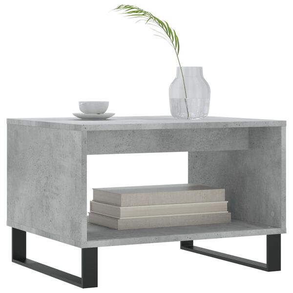 vidaXL Coffee Table Concrete Grey 60x50x40 cm Engineered Wood
