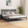 vidaXL Bed Frame without Mattress Grey 200x200 cm Solid Wood