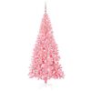 vidaXL Christmas Tree with 300 LEDs with Stand Pink 210 cm PVC