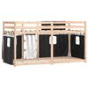 vidaXL Bunk Bed without Mattress White&Black 80x200 cm Solid Wood Pine