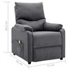 vidaXL Massage Chair Dark Grey Fabric