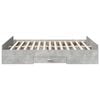 vidaXL Bed Frame with Drawers without Mattress Concrete Grey 160x200 cm