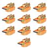 vidaXL Ratchet Tie Down Straps 10 pcs 2 Tonnes 8mx50mm Orange