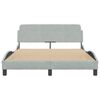 vidaXL Bed Frame "Dover" Light Grey 135x190 cm Double Velvet