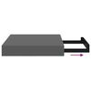 vidaXL Floating Wall Shelves 2 pcs High Gloss Grey 23x23.5x3.8 cm MDF