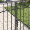 vidaXL Double Gate with Lock Grey 400 x 224.5 cm Steel