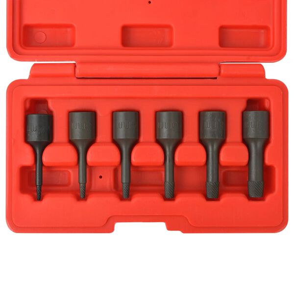 vidaXL Six Piece Screw Extractor Set Steel