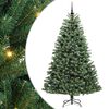 vidaXL Artificial Hinged Christmas Tree Green 210 cm PVC and Metal