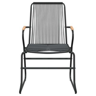 vidaXL Garden Chairs 2 pcs Black 58x59x85.5 cm PVC Rattan