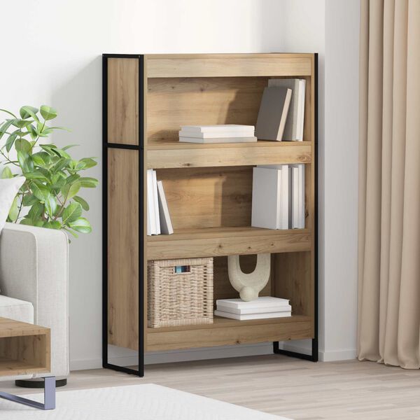 vidaXL Book Cabinet Artisian Oak 80 x 30 x 121 cm Engineered Wood