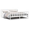 vidaXL Bed Frame without Mattress White 200x200 cm Solid Wood Pine