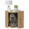 vidaXL Cat Litter Box Enclosure Artisian Oak 42x42x51 cm Engineered Wood