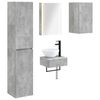 vidaXL Bathroom Furniture Set 5 pcs Concrete Grey