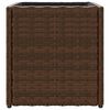 vidaXL Garden Planters 2 pcs Brown 36x30x32 cm Poly Rattan