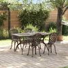 vidaXL Garden Dining Set 5 pcs Bronze Aluminium