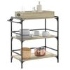 vidaXL Kitchen Trolley Sonoma Oak 81.5x41x92.5 cm Engineered Wood
