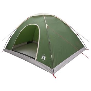 vidaXL Camping Tent 6-Person Green 185T Polyester with PU coating