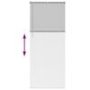 vidaXL Window Blind with Curtains Manual Silver Aluminium