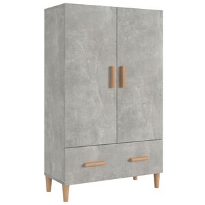 vidaXL Highboard Concrete Grey 70x31x115 cm Engineered Wood