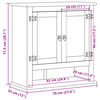 vidaXL Bathroom Wall Cabinet Corona 70x33x71.5 cm Solid Wood Pine