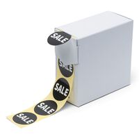 rillprint Discount Stickers Sale 250 pcs x 5 rolls Black and White