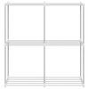 vidaXL Storage Shelf with Shelf White 43 x 27 x 90 cm Aluminium