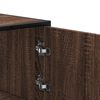 vidaXL Highboard Brown Oak 68x35x106.5 cm Engineered Wood and Metal