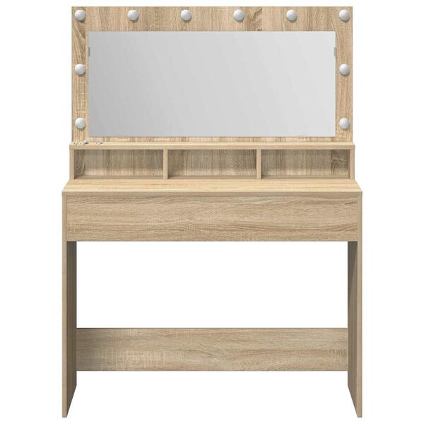 vidaXL Dressing Table Sonoma Oak 100 x 41 x 135 cm Engineered Wood