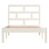 vidaXL Bed Frame without Mattress White Single Solid Wood