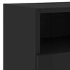 vidaXL 4 Piece TV Wall Units Black Engineered Wood