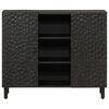 vidaXL Side Cabinet Black 90x33x75 cm Solid Wood Mango