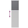 vidaXL Window Blind with Curtains Manual Dark grey Aluminium