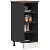 vidaXL Bottom Cabinet Riga Black 30x44.5x81.5 cm Engineered Wood