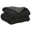 vidaXL Summer Duvet Black and Anthracite 200 x 155 cm Microfiber