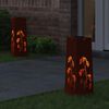 vidaXL Solar LED Pathway Light 2 pcs Corten Steel Corten Steel