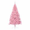 vidaXL Artificial Pre-lit Christmas Tree with 300 LEDs Pink 210 cm PVC