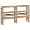 vidaXL Headboard with Shelves 120 cm Solid Wood Pine