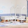 vidaXL Bed and Bench Set with Roof without Mattress White 90x200 cm
